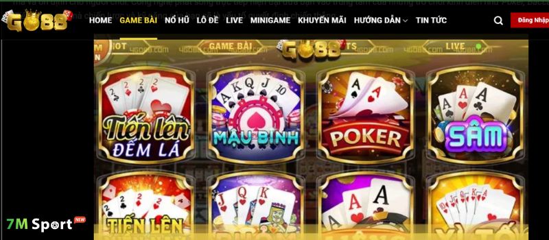 Sân chơi GO88 đầu tư mạnh vào kho tàng sản phẩm cá cược 