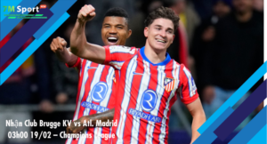Đội hình dự kiến trước trận Club Brugge KV vs Atl. Madrid